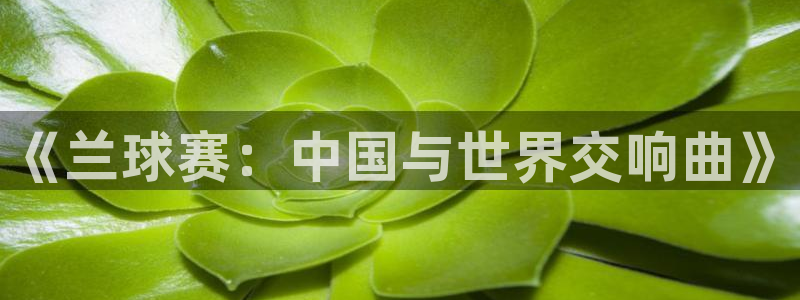 意昂体育app正版下载安装：《兰球赛：中国与世界交响曲》